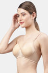 PrettyCat Non-Wired Medium Coverage T-Shirt Bra - Skin White — thumbnail 3